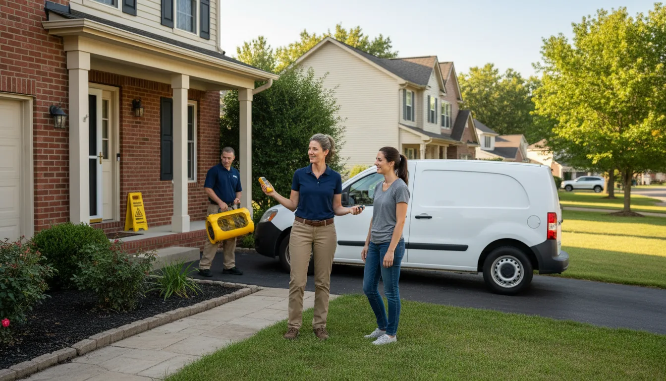 Residential water damage restoration in Brocton, IL